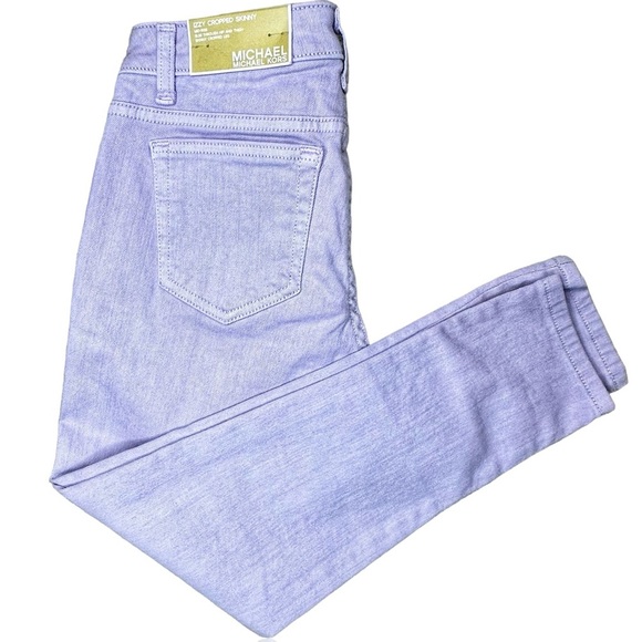 NWT MICHAEL Michael Kors ‘Izzy’ Cropped Skinny Jeans in “Pale Orchid” Size 0P - Picture 11 of 11